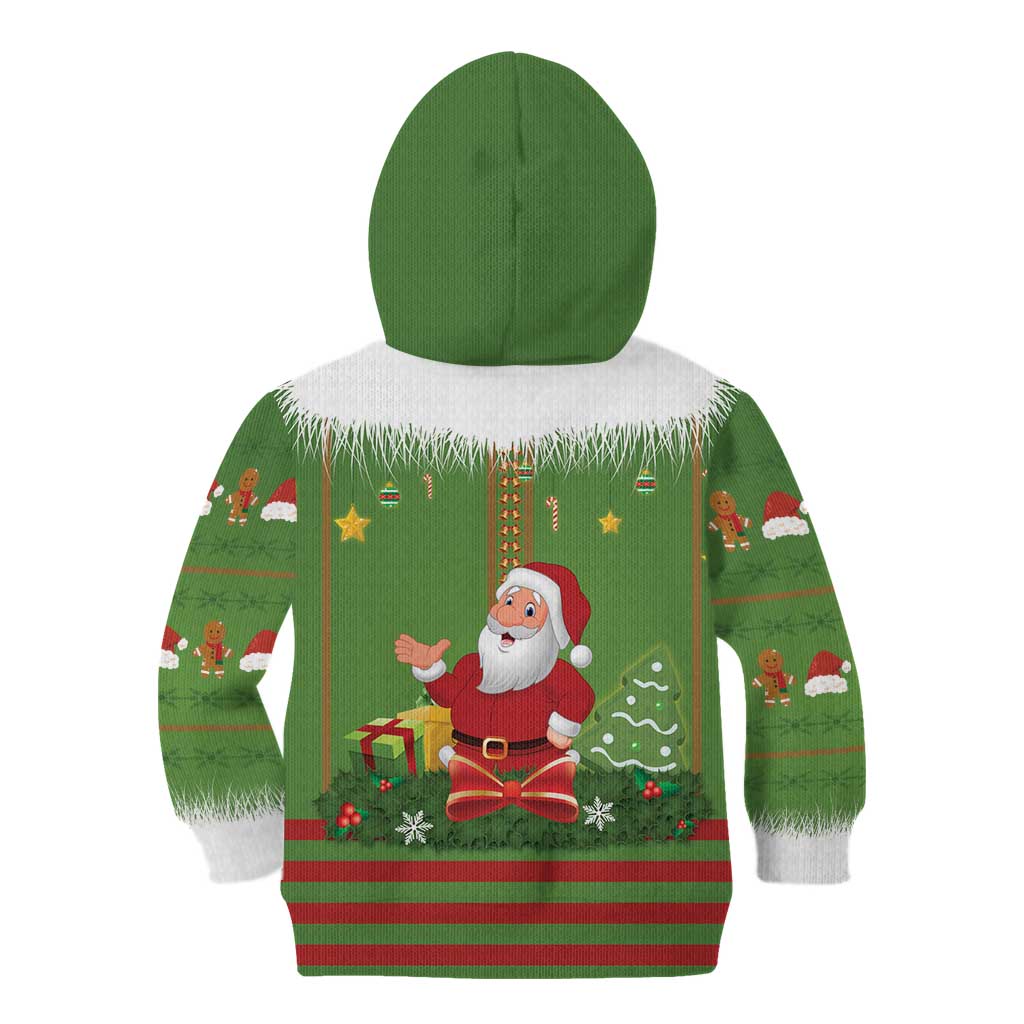 Christmas Costume Elf Kid Hoodie Santa Little Helper Green - Wonder Print Shop