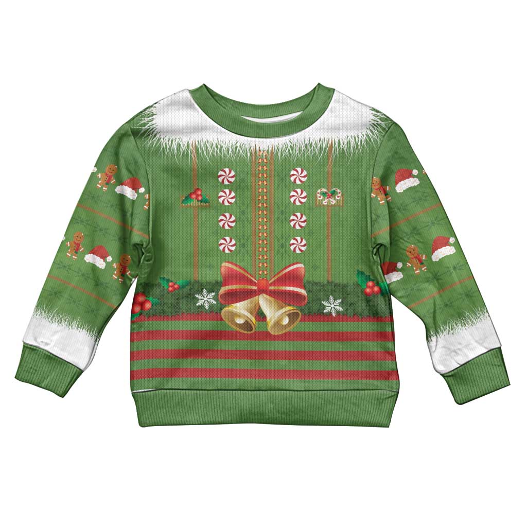 Christmas Costume Elf Kid Ugly Christmas Sweater Santa Little Helper Green - Wonder Print Shop