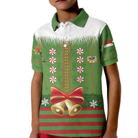 Christmas Costume Elf Kid Polo Shirt Santa Little Helper Green - Wonder Print Shop