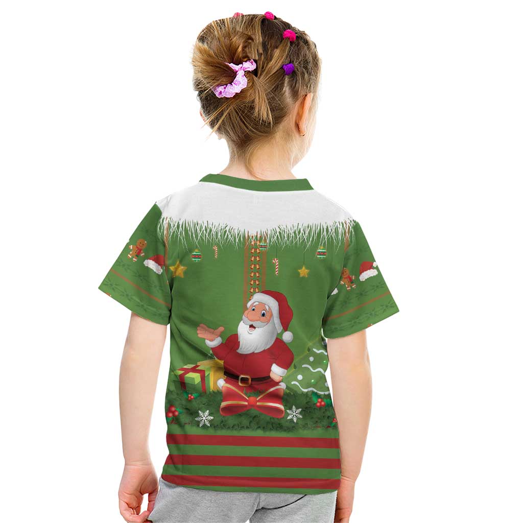Christmas Costume Elf Kid T Shirt Santa Little Helper Green - Wonder Print Shop