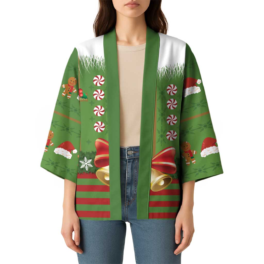Christmas Costume Elf Kimono Santa Little Helper Green - Wonder Print Shop