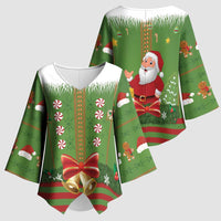 Christmas Costume Elf Kimono Sleeve Blouse Santa Little Helper Green - Wonder Print Shop