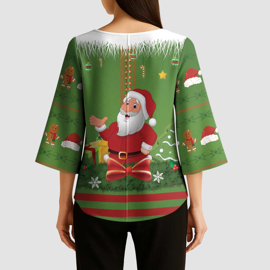 Christmas Costume Elf Kimono Sleeve Blouse Santa Little Helper Green - Wonder Print Shop