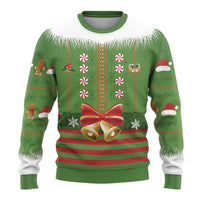 Christmas Costume Elf Ugly Christmas Sweater Santa Little Helper Green - Wonder Print Shop