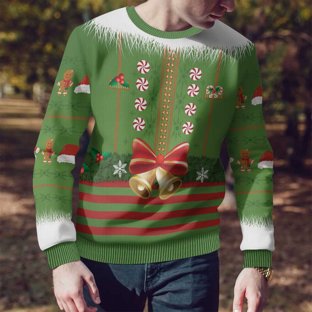 Christmas Costume Elf Ugly Christmas Sweater Santa Little Helper Green - Wonder Print Shop