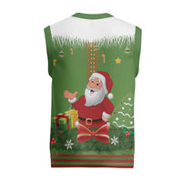 Christmas Costume Elf Christmas Knitted V-Neck Vest Santa Little Helper Green - Wonder Print Shop