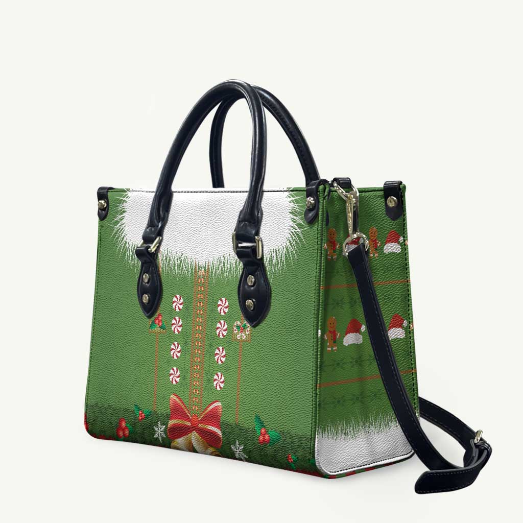 Christmas Costume Elf Leather Bag Santa Little Helper Green - Wonder Print Shop