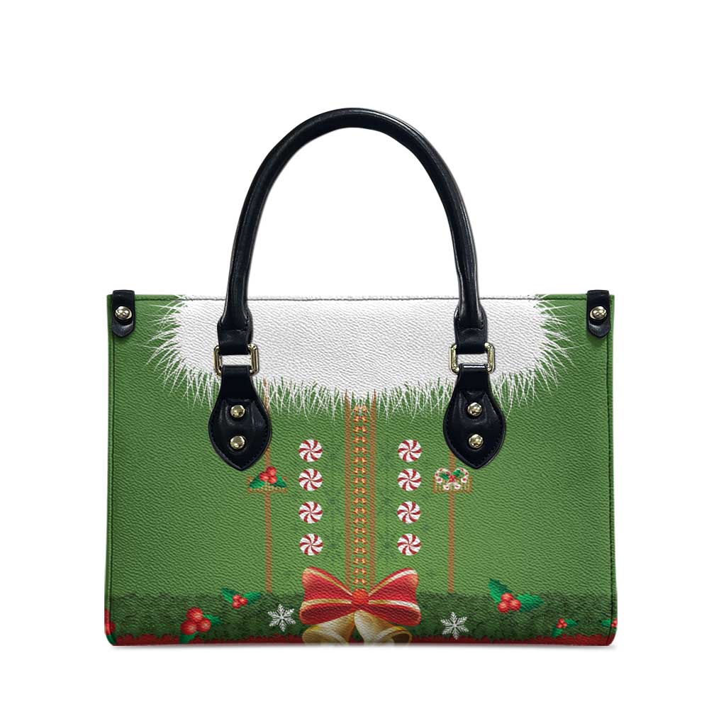 Christmas Costume Elf Leather Bag Santa Little Helper Green - Wonder Print Shop