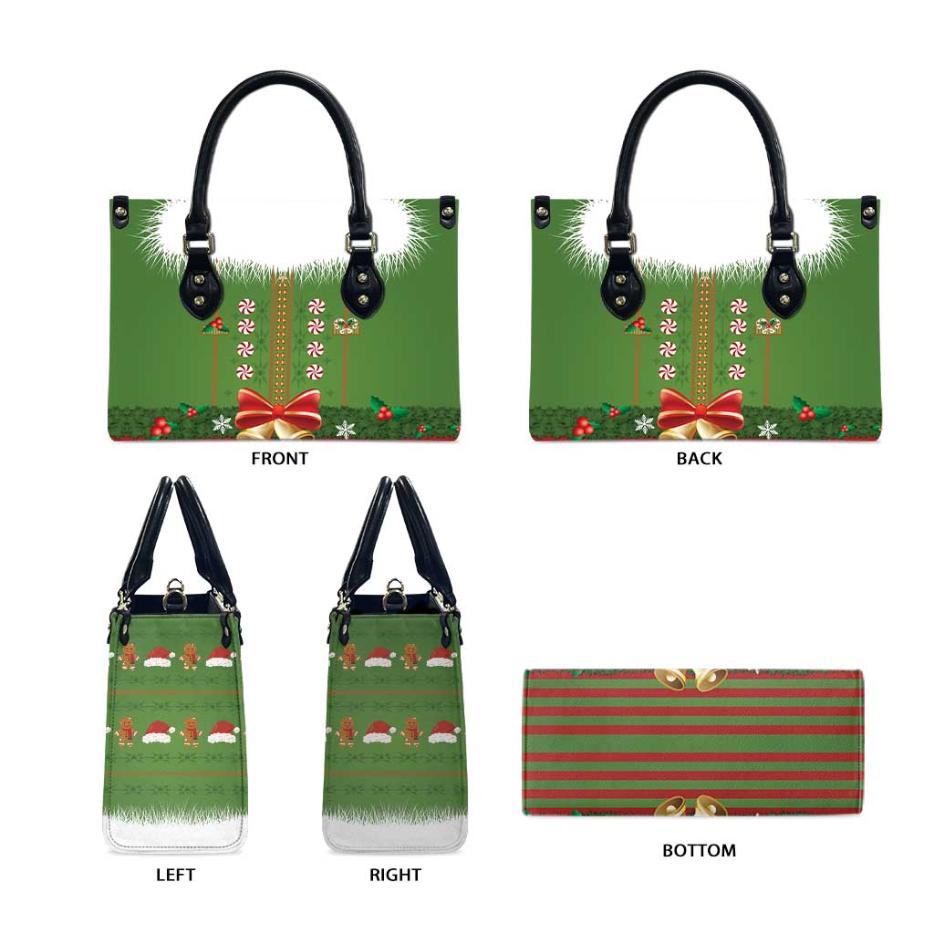Christmas Costume Elf Leather Bag Santa Little Helper Green - Wonder Print Shop