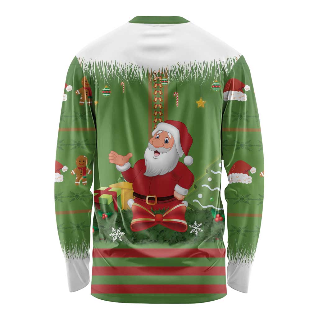 Christmas Costume Elf Long Sleeve Shirt Santa Little Helper Green - Wonder Print Shop