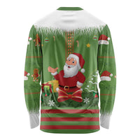 Christmas Costume Elf Long Sleeve Shirt Santa Little Helper Green - Wonder Print Shop