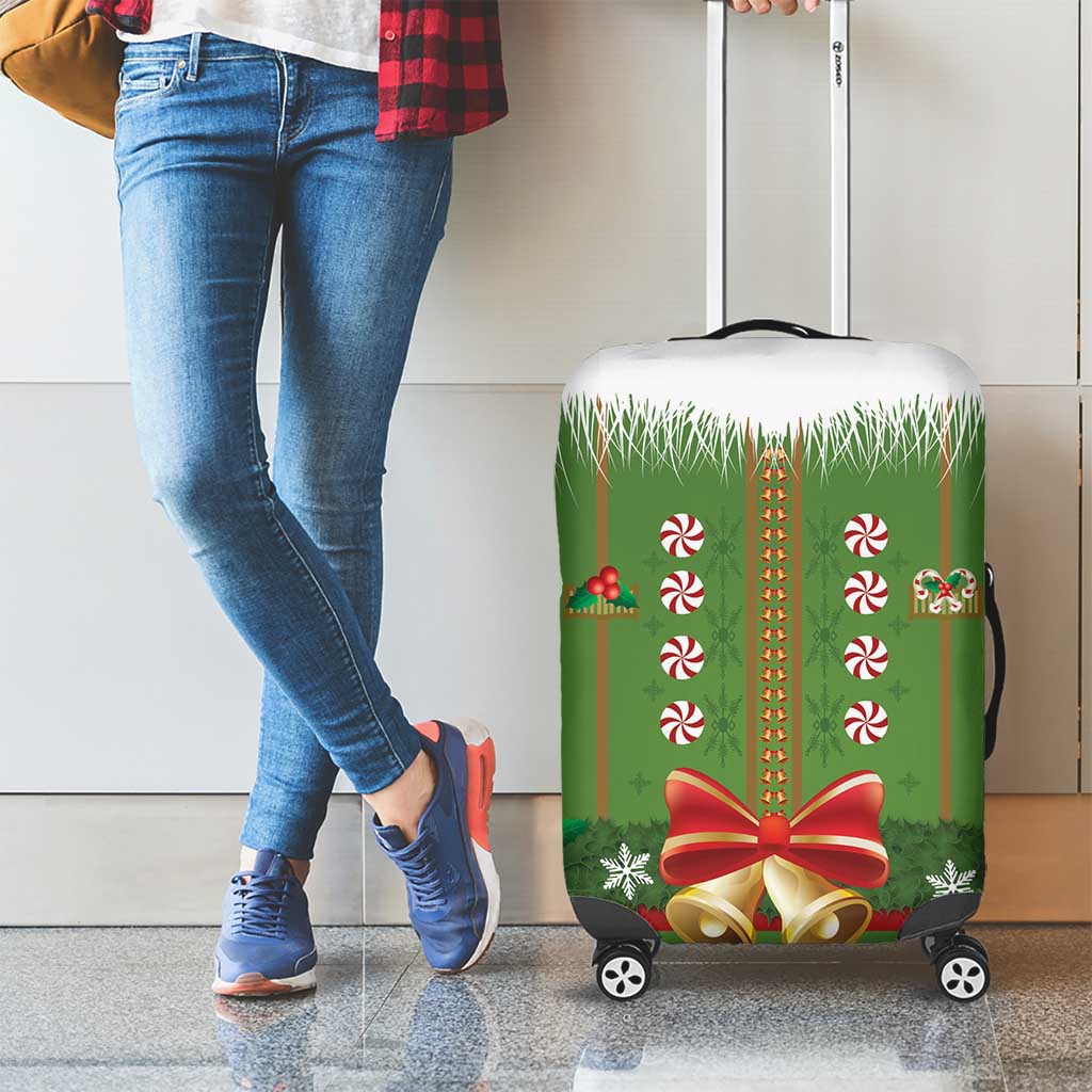 Christmas Costume Elf Luggage Cover Santa Little Helper Green - Wonder Print Shop