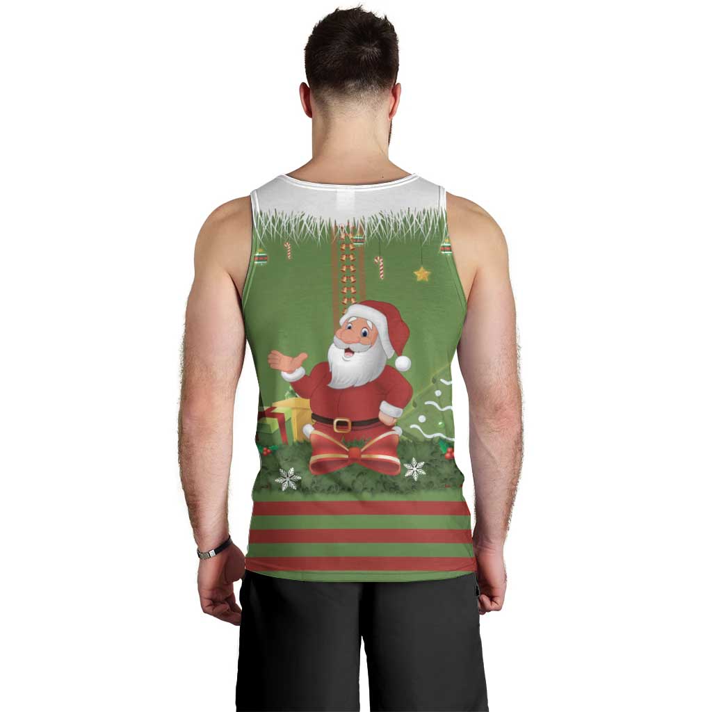 Christmas Costume Elf Men Tank Top Santa Little Helper Green - Wonder Print Shop
