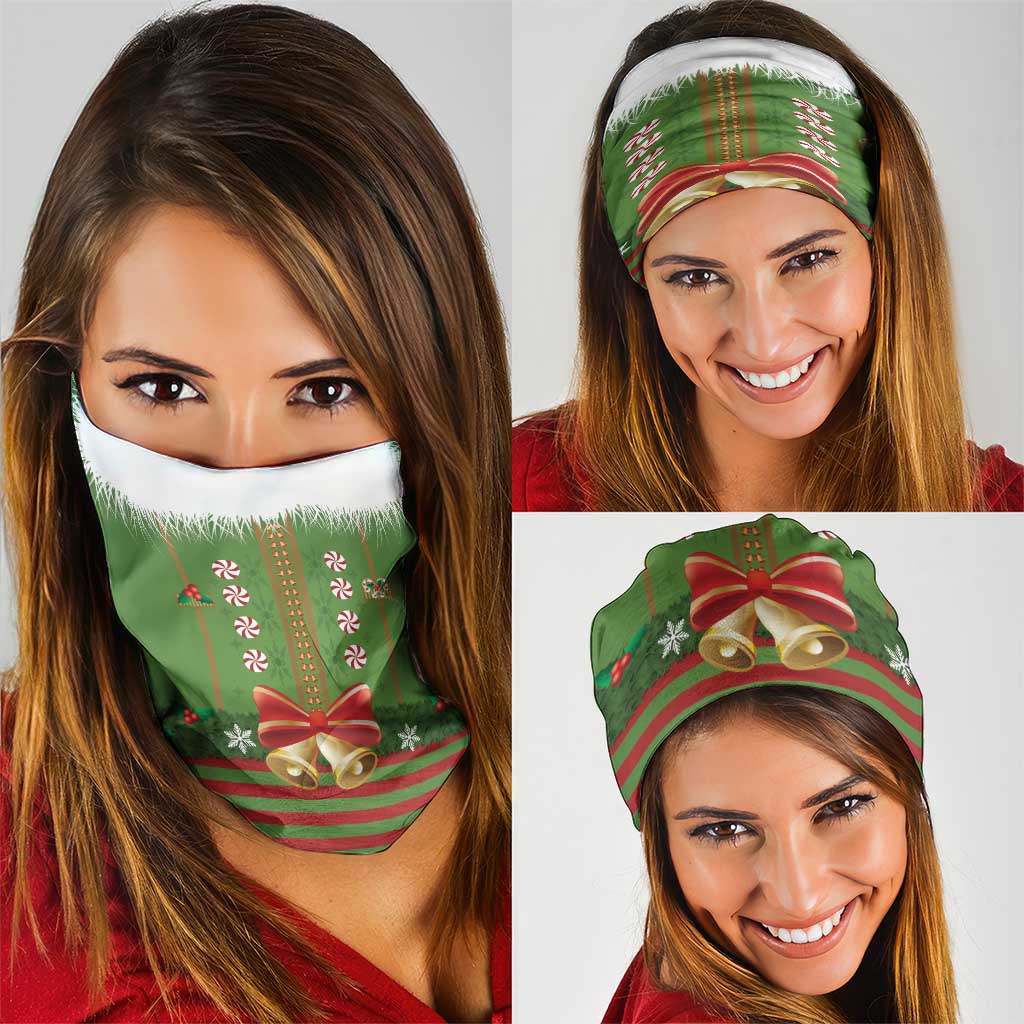 Christmas Costume Elf Neck Gaiter Santa Little Helper Green - Wonder Print Shop