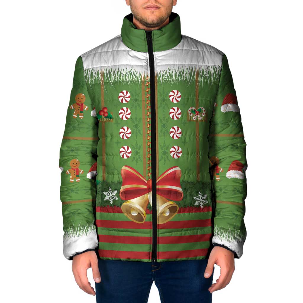 Christmas Costume Elf Padded Jacket Santa Little Helper Green - Wonder Print Shop