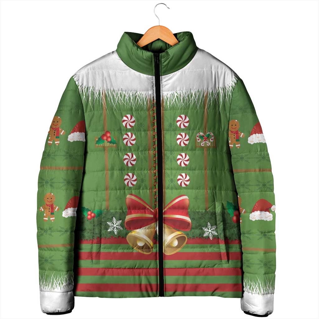 Christmas Costume Elf Padded Jacket Santa Little Helper Green - Wonder Print Shop