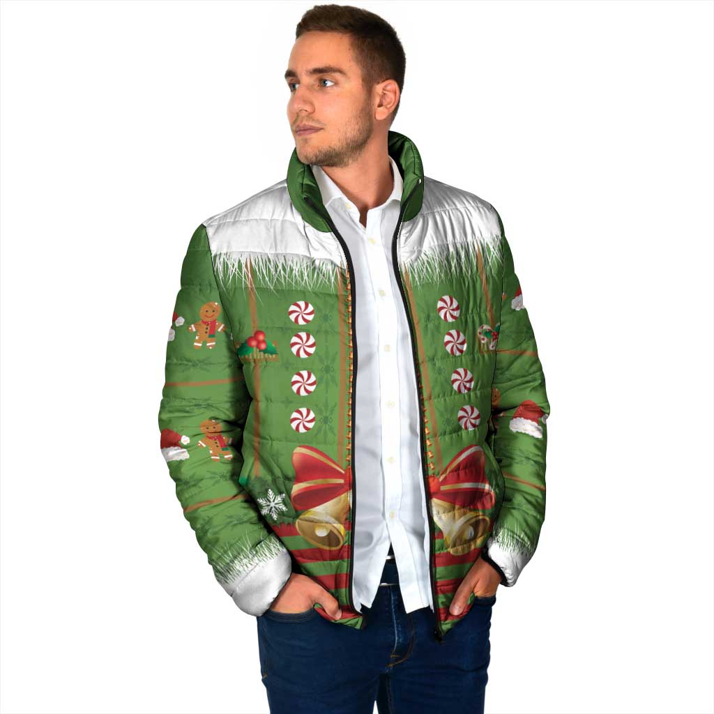 Christmas Costume Elf Padded Jacket Santa Little Helper Green - Wonder Print Shop