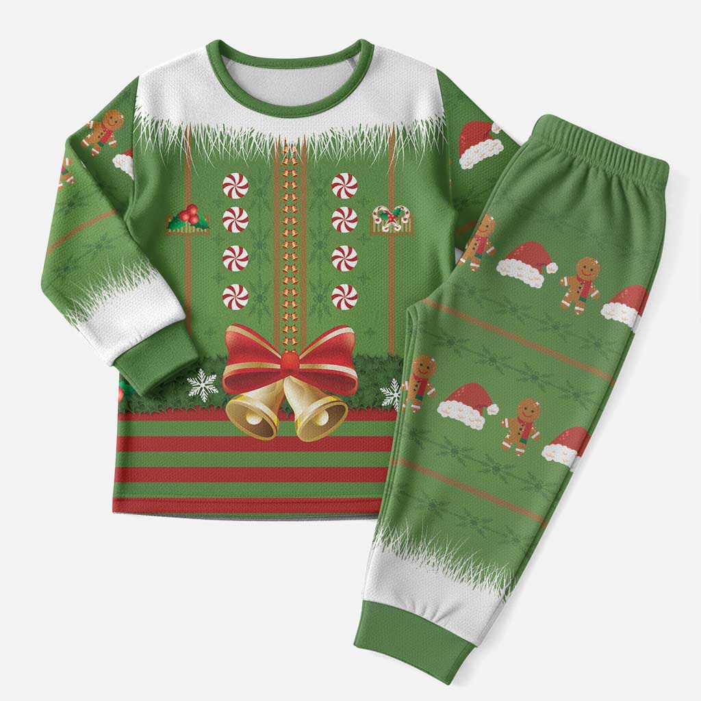 Christmas Costume Elf Christmas Pajama Set Santa Little Helper Green - Wonder Print Shop