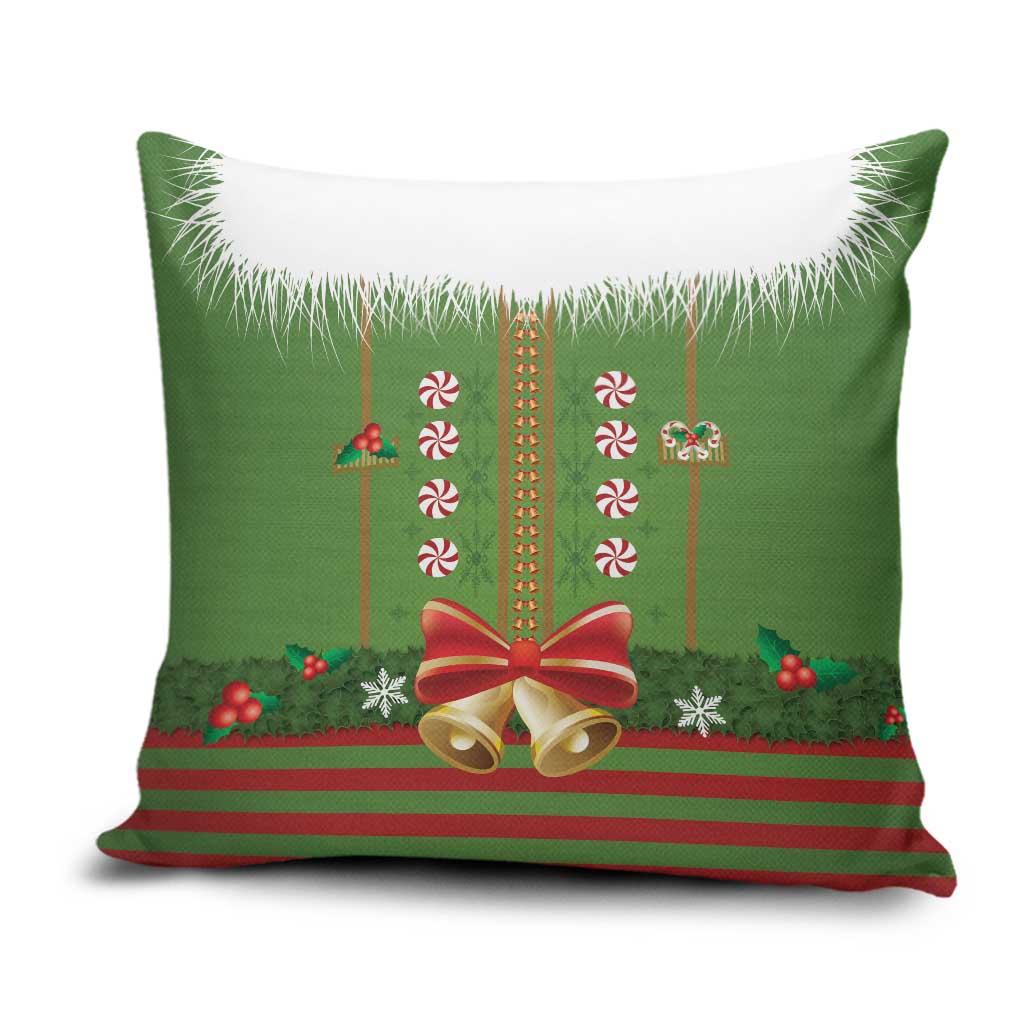 Christmas Costume Elf Pillow Cover Santa Little Helper Green - Wonder Print Shop
