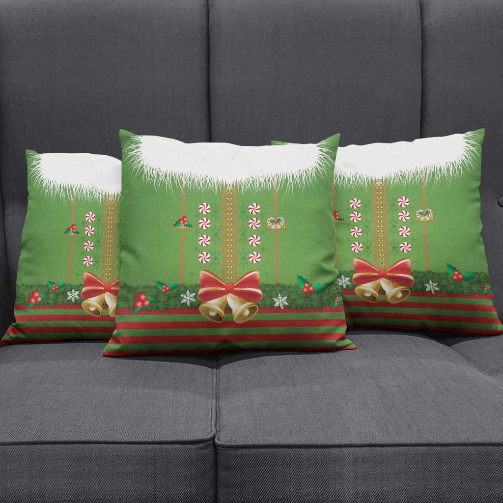 Christmas Costume Elf Pillow Cover Santa Little Helper Green - Wonder Print Shop