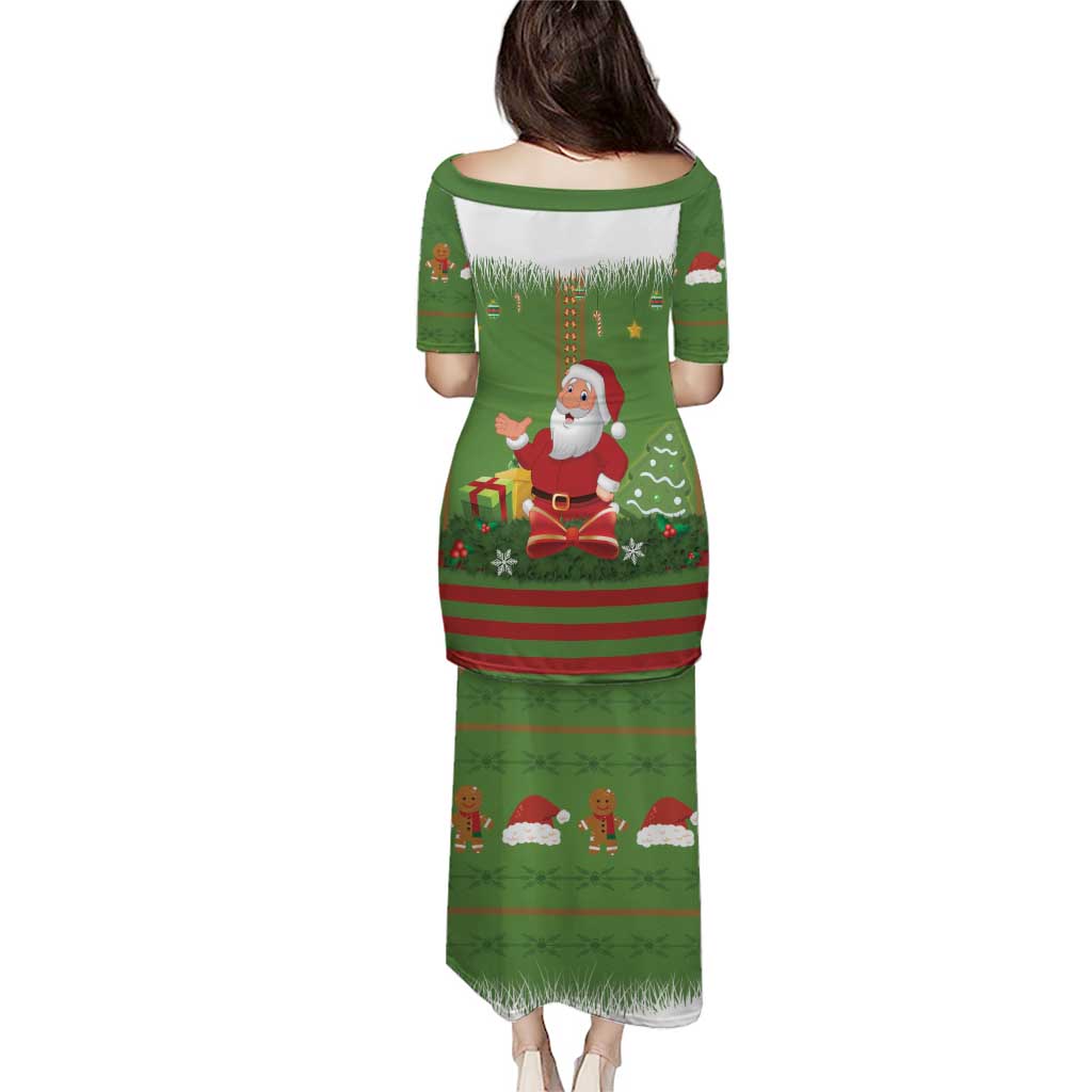 Christmas Costume Elf Puletasi Santa Little Helper Green - Wonder Print Shop