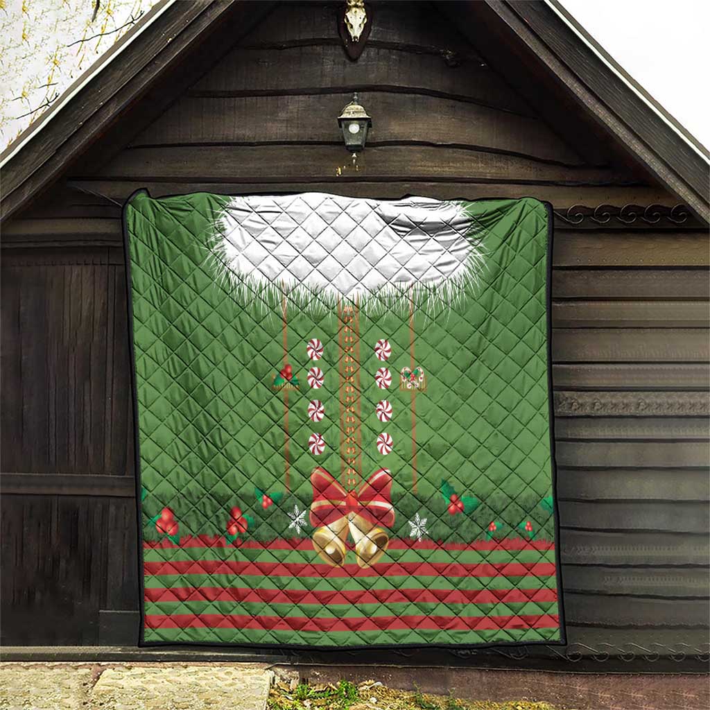 Christmas Costume Elf Quilt Santa Little Helper Green - Wonder Print Shop