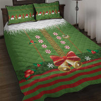 Christmas Costume Elf Quilt Bed Set Santa Little Helper Green - Wonder Print Shop
