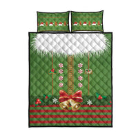 Christmas Costume Elf Quilt Bed Set Santa Little Helper Green - Wonder Print Shop