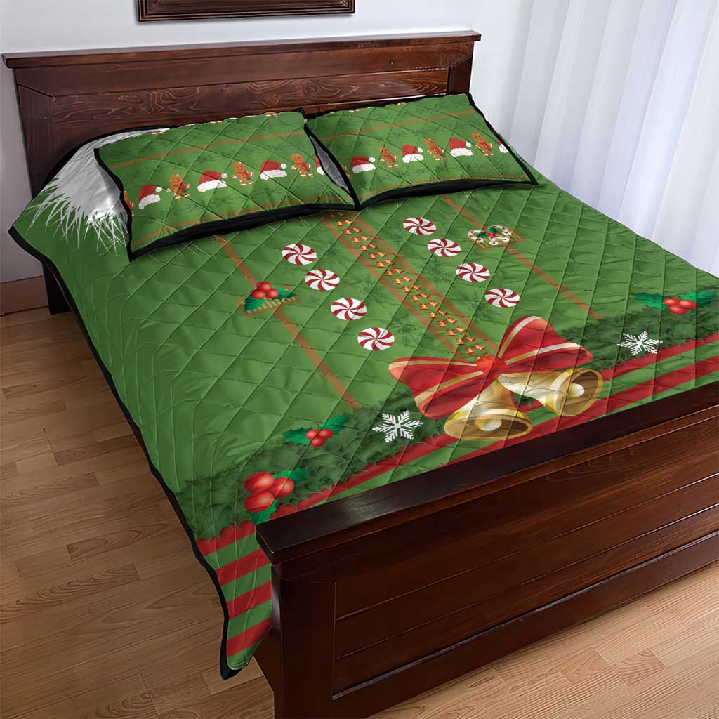 Christmas Costume Elf Quilt Bed Set Santa Little Helper Green - Wonder Print Shop