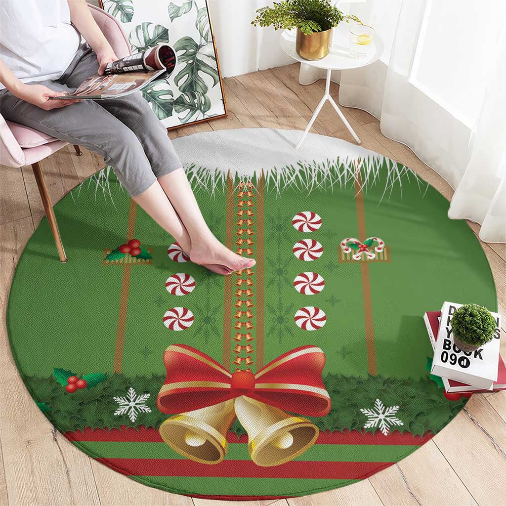 Christmas Costume Elf Round Carpet Santa Little Helper Green - Wonder Print Shop