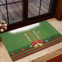 Christmas Costume Elf Rubber Doormat Santa Little Helper Green - Wonder Print Shop