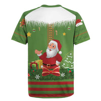 Christmas Costume Elf Rugby Jersey Santa Little Helper Green - Wonder Print Shop