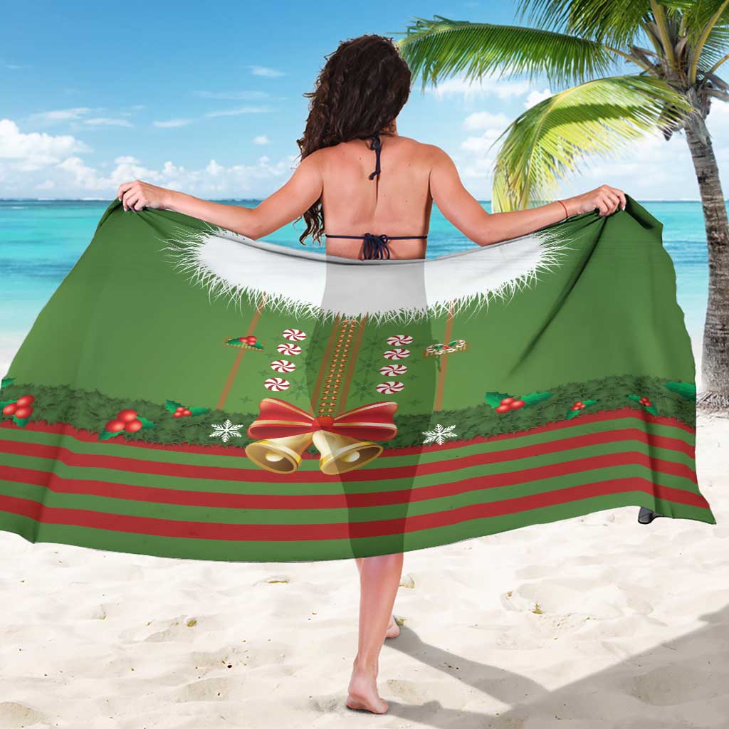 Christmas Costume Elf Sarong Santa Little Helper Green - Wonder Print Shop