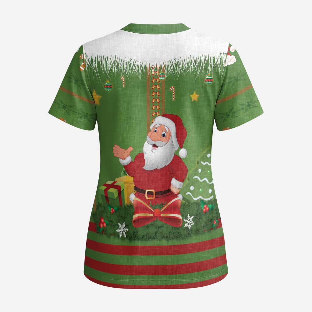 Christmas Costume Elf Scrub Top Santa Little Helper Green - Wonder Print Shop