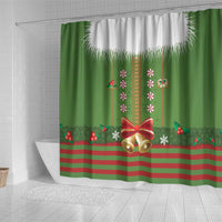 Christmas Costume Elf Shower Curtain Santa Little Helper Green - Wonder Print Shop