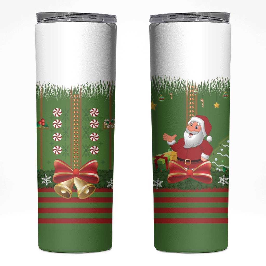 Christmas Costume Elf Skinny Tumbler Santa Little Helper Green - Wonder Print Shop