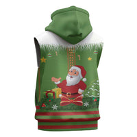 Christmas Costume Elf Sleeveless Hoodie Santa Little Helper Green - Wonder Print Shop