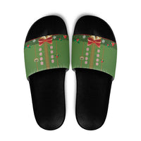 Christmas Costume Elf Slide Sandals Santa Little Helper Green - Wonder Print Shop