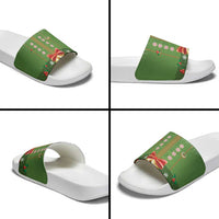 Christmas Costume Elf Slide Sandals Santa Little Helper Green - Wonder Print Shop