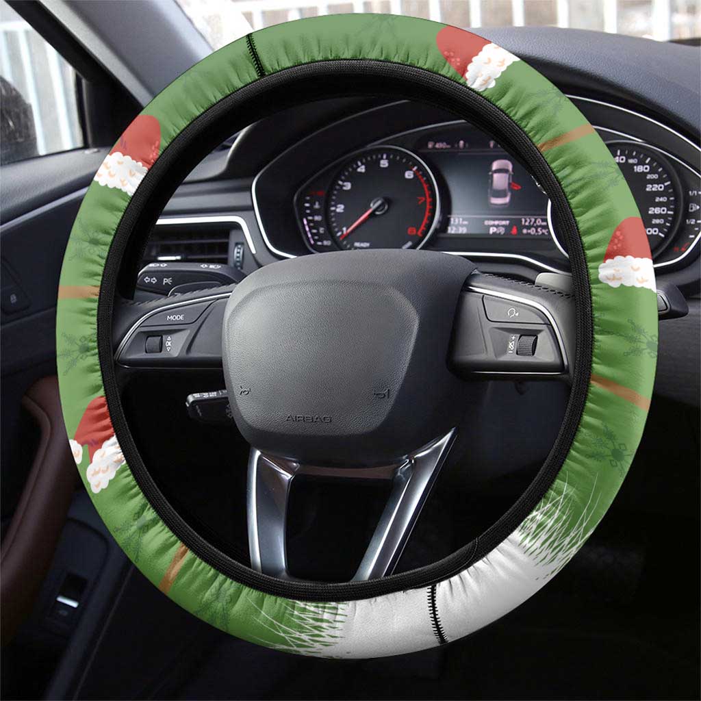 Christmas Costume Elf Steering Wheel Cover Santa Little Helper Green - Wonder Print Shop