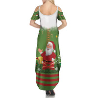 Christmas Costume Elf Summer Maxi Dress Santa Little Helper Green - Wonder Print Shop