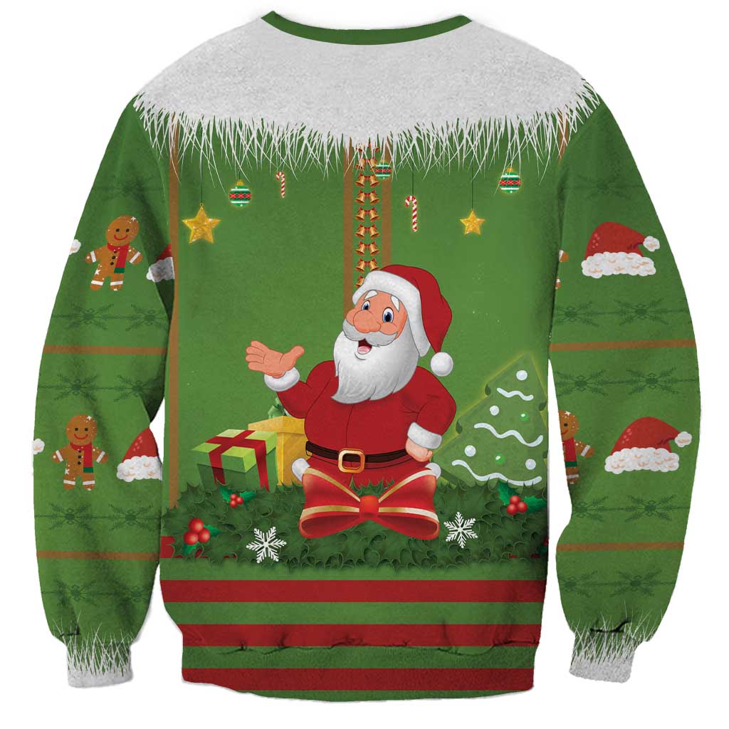 Christmas Costume Elf Sweatshirt Santa Little Helper Green - Wonder Print Shop