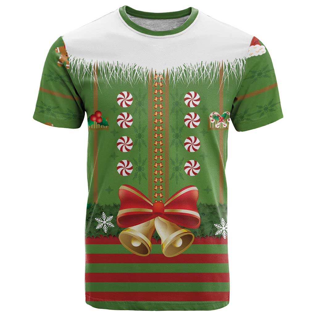 Christmas Costume Elf T Shirt Santa Little Helper Green - Wonder Print Shop
