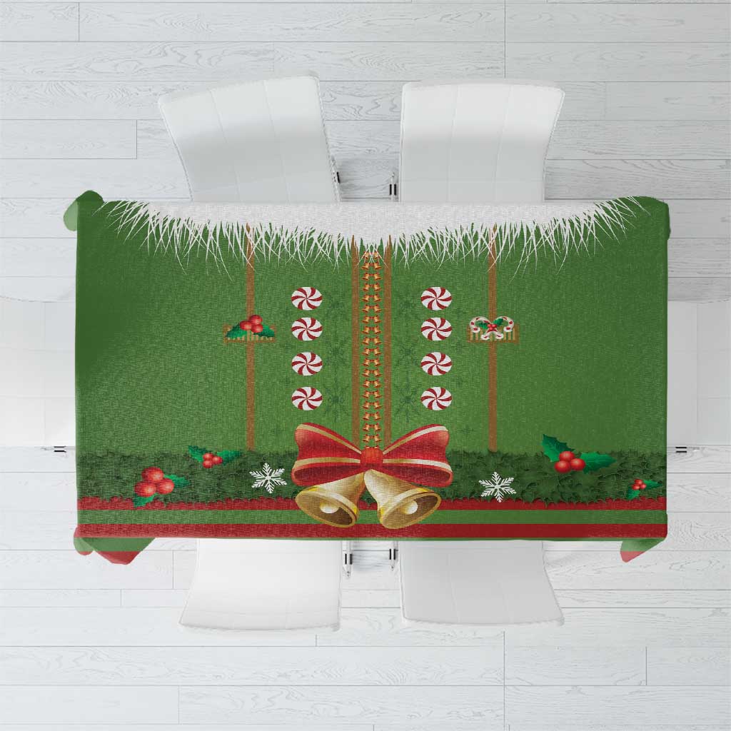 Christmas Costume Elf Tablecloth Santa Little Helper Green - Wonder Print Shop
