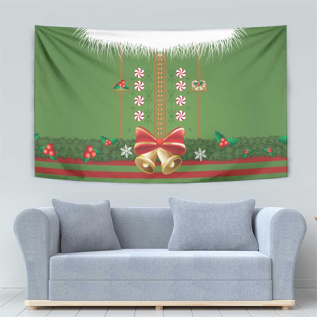 Christmas Costume Elf Tapestry Santa Little Helper Green - Wonder Print Shop