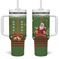 Christmas Costume Elf Tumbler With Handle Santa Little Helper Green - Wonder Print Shop