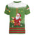 Christmas Costume Elf Women V-Neck T-Shirt Santa Little Helper Green - Wonder Print Shop