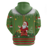 Christmas Costume Elf Zip Hoodie Santa Little Helper Green - Wonder Print Shop
