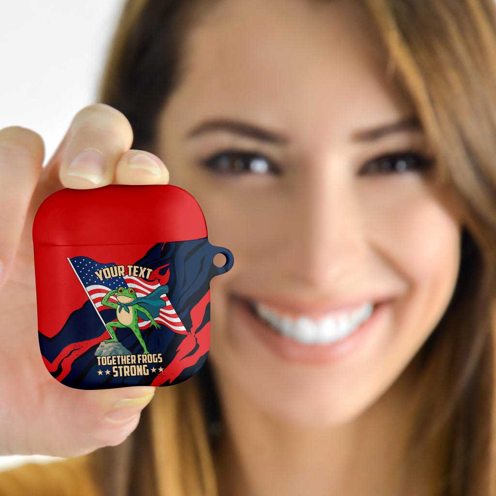 Portland Frog Protest Personalized AirPods Case Frogs Together Strong - Wonder Print Shop
