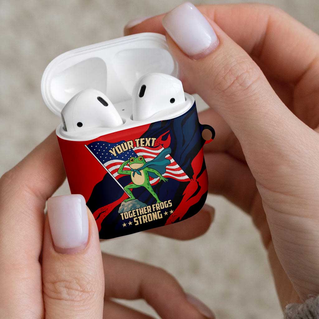 Portland Frog Protest Personalized AirPods Case Frogs Together Strong - Wonder Print Shop